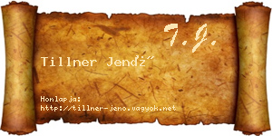 Tillner Jenő névjegykártya
