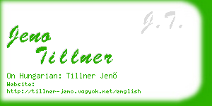 jeno tillner business card